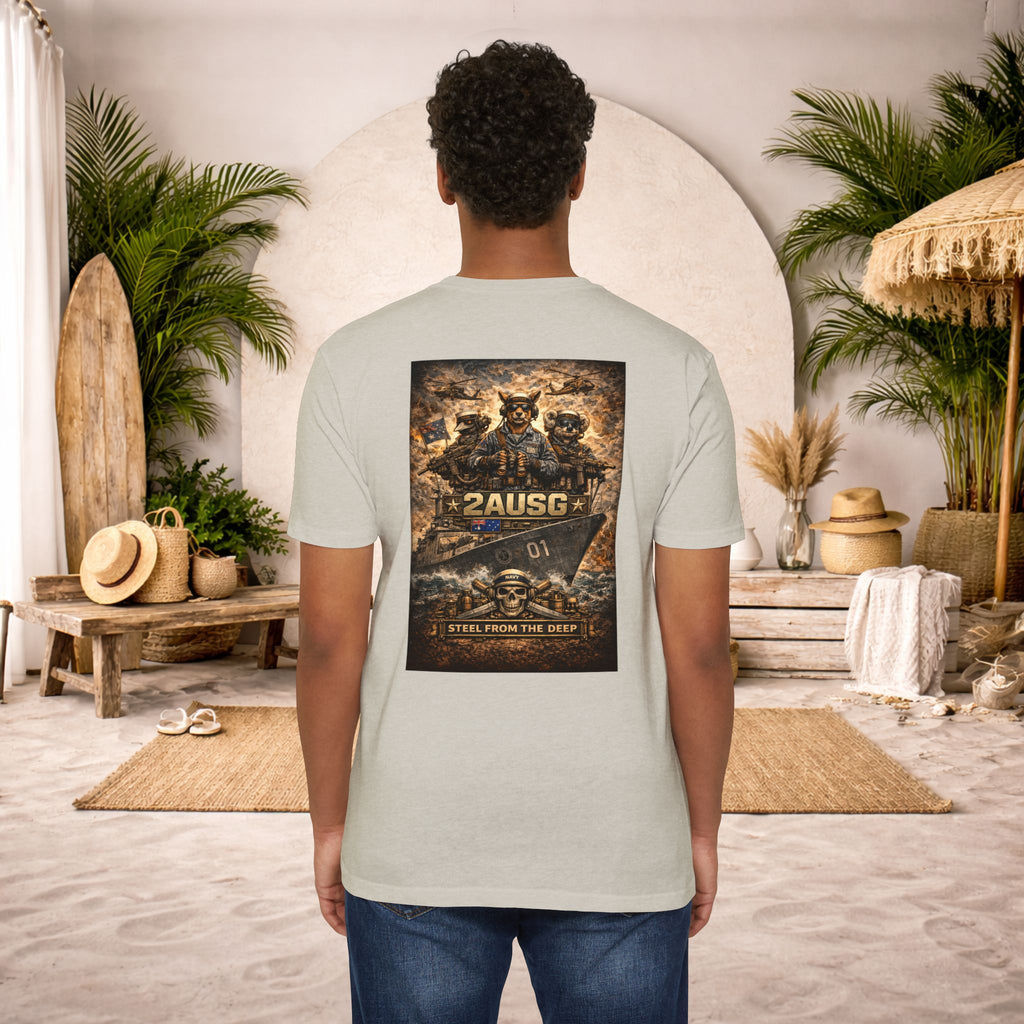 2AUSG Military Veteran T-Shirt — "Steel From The Deep" Graphic Tee