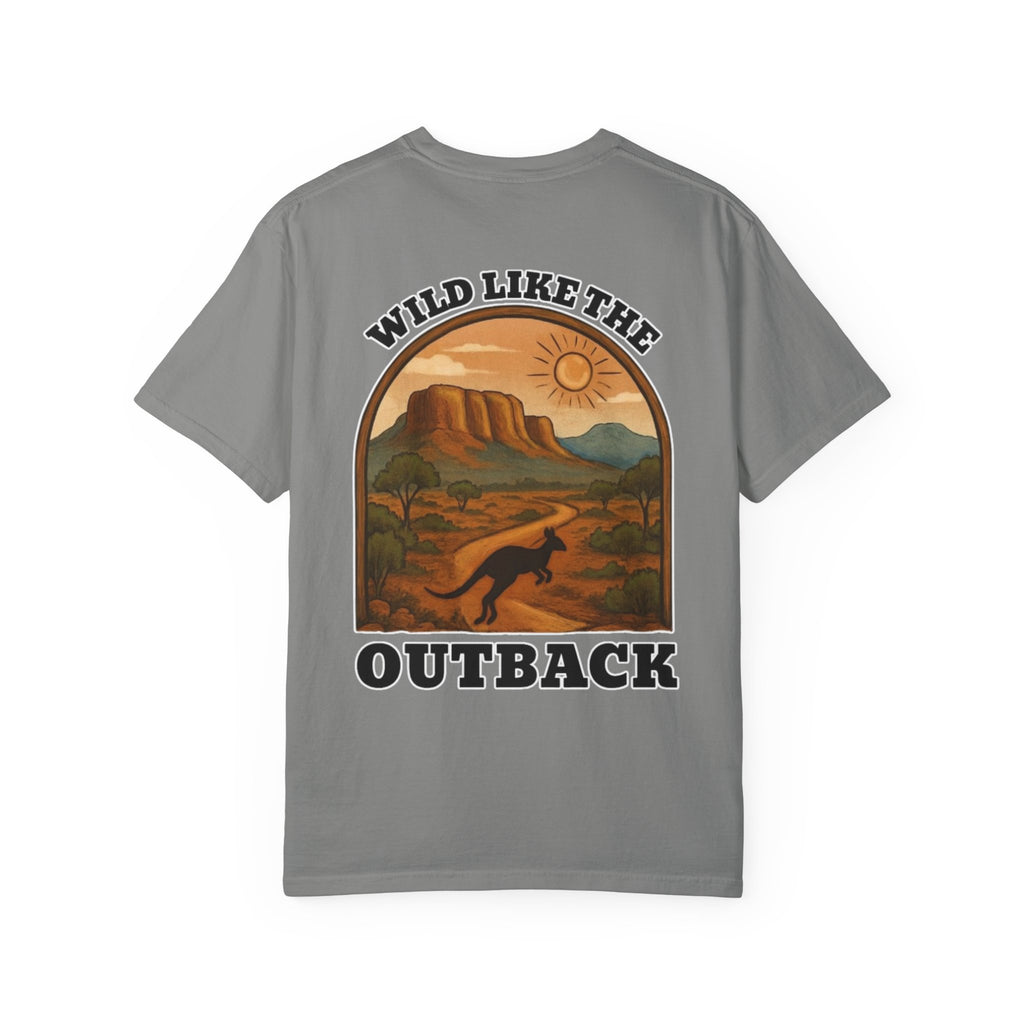 Wild Like The Outback, a tee that brings the rugged Aussie landscape to life.