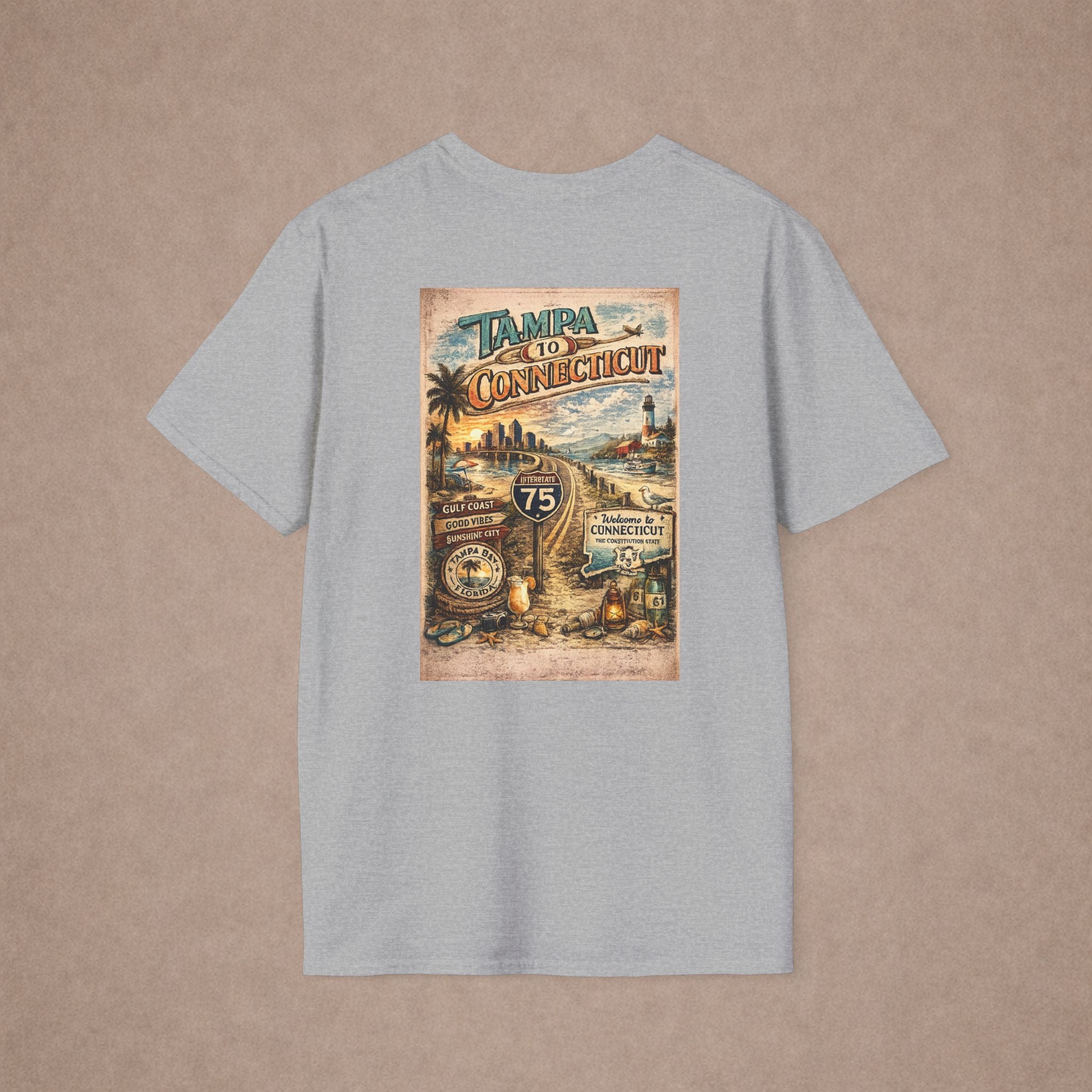 Tampa to Conneticut Tshirt