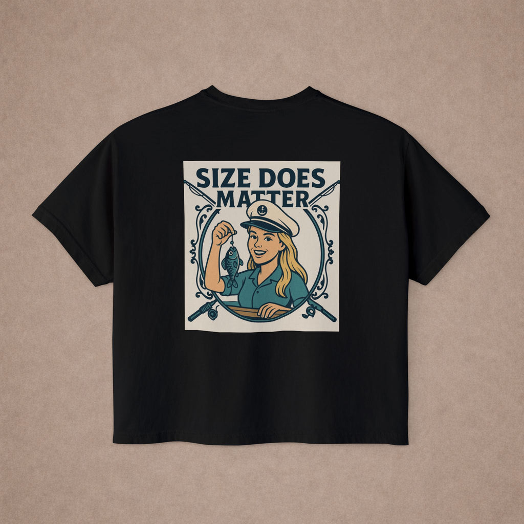 Size Does Matter graphic tee Women's Boxy Tee - Limited Edition