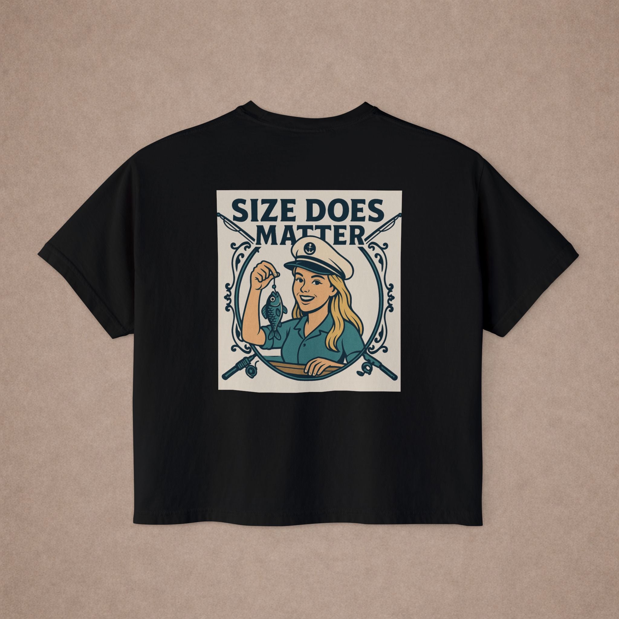 Size Does Matter graphic tee Women's Boxy Tee - Limited Edition
