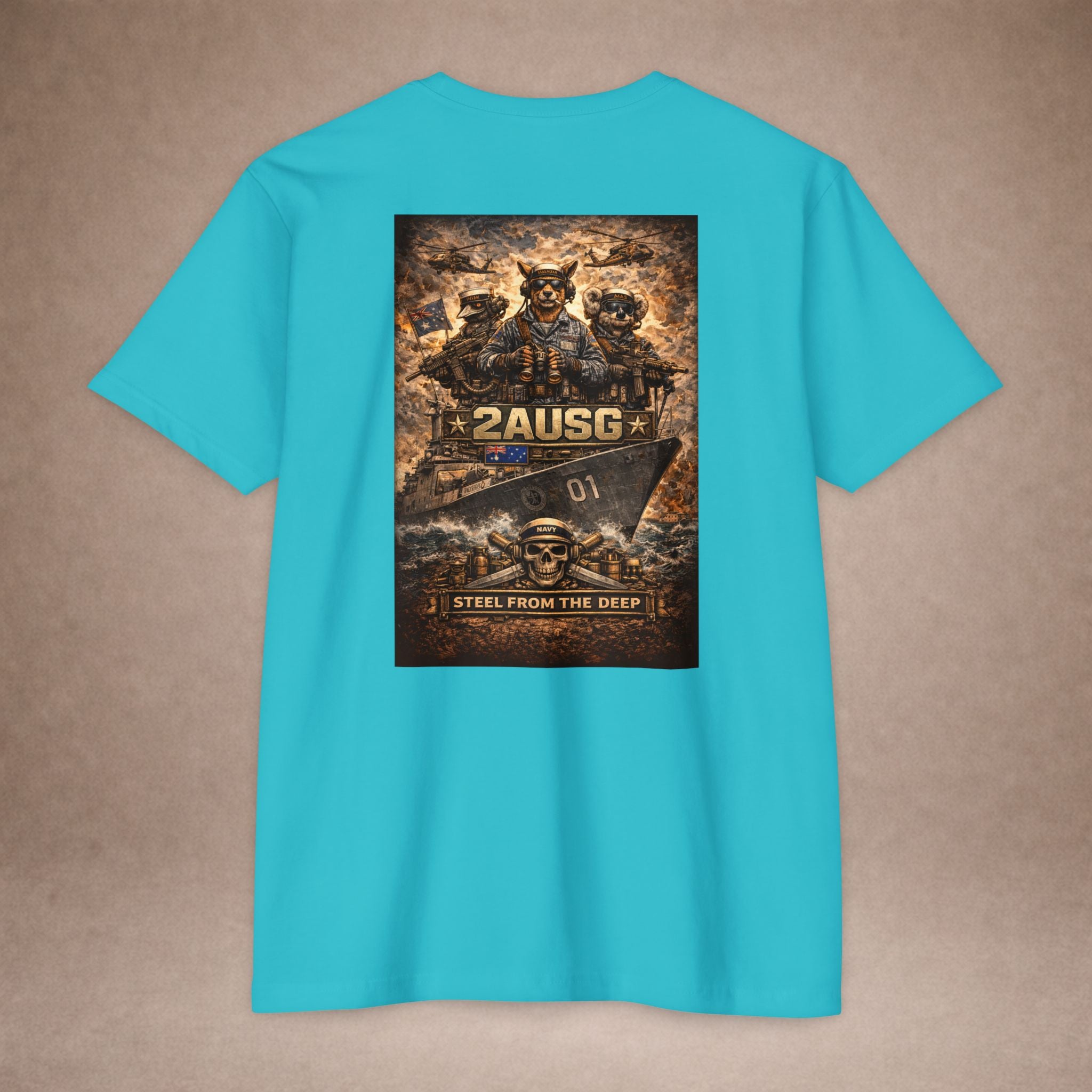 2AUSG Military Veteran T-Shirt — "Steel From The Deep" Graphic Tee