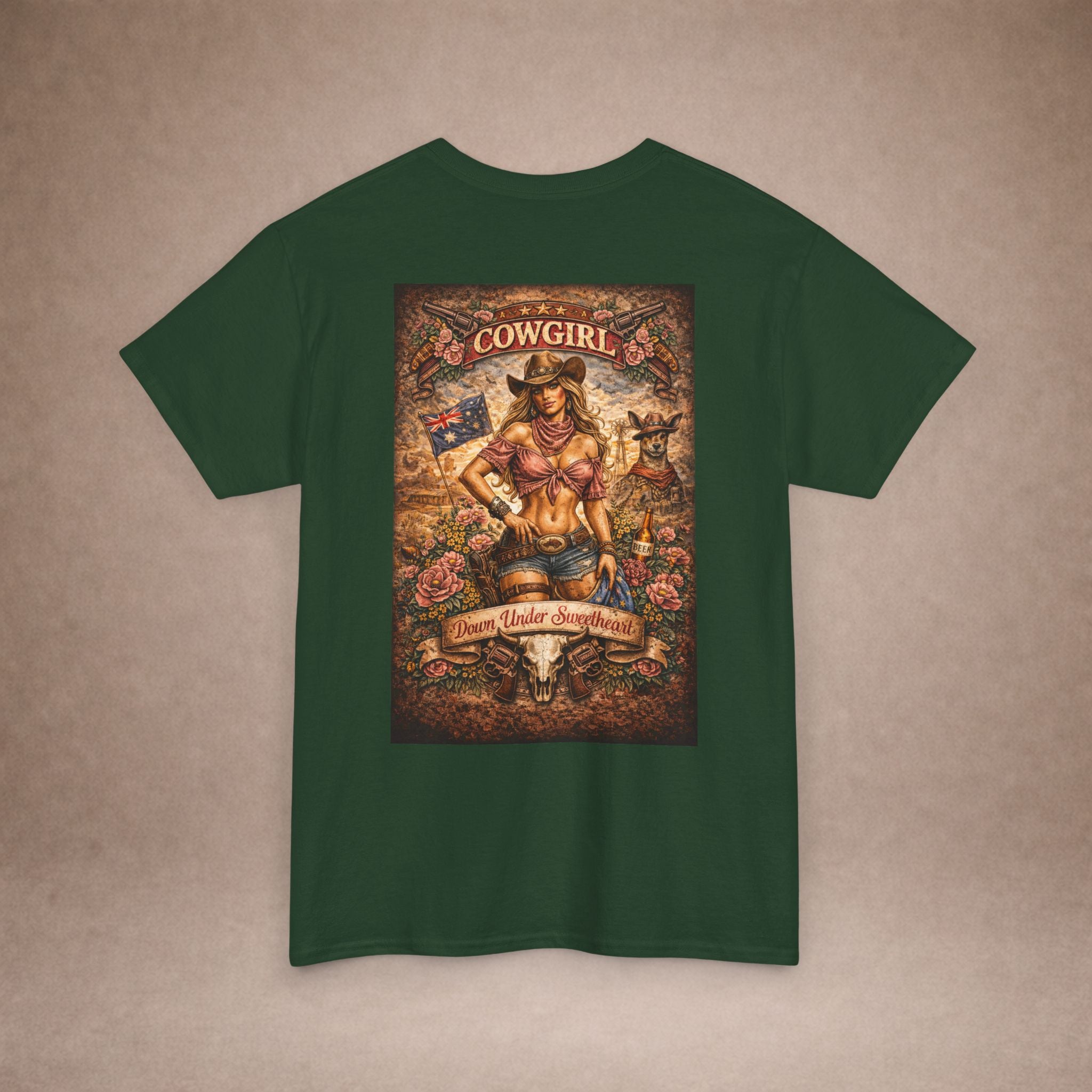Cowgirl Western Pinup Tee Blonde
