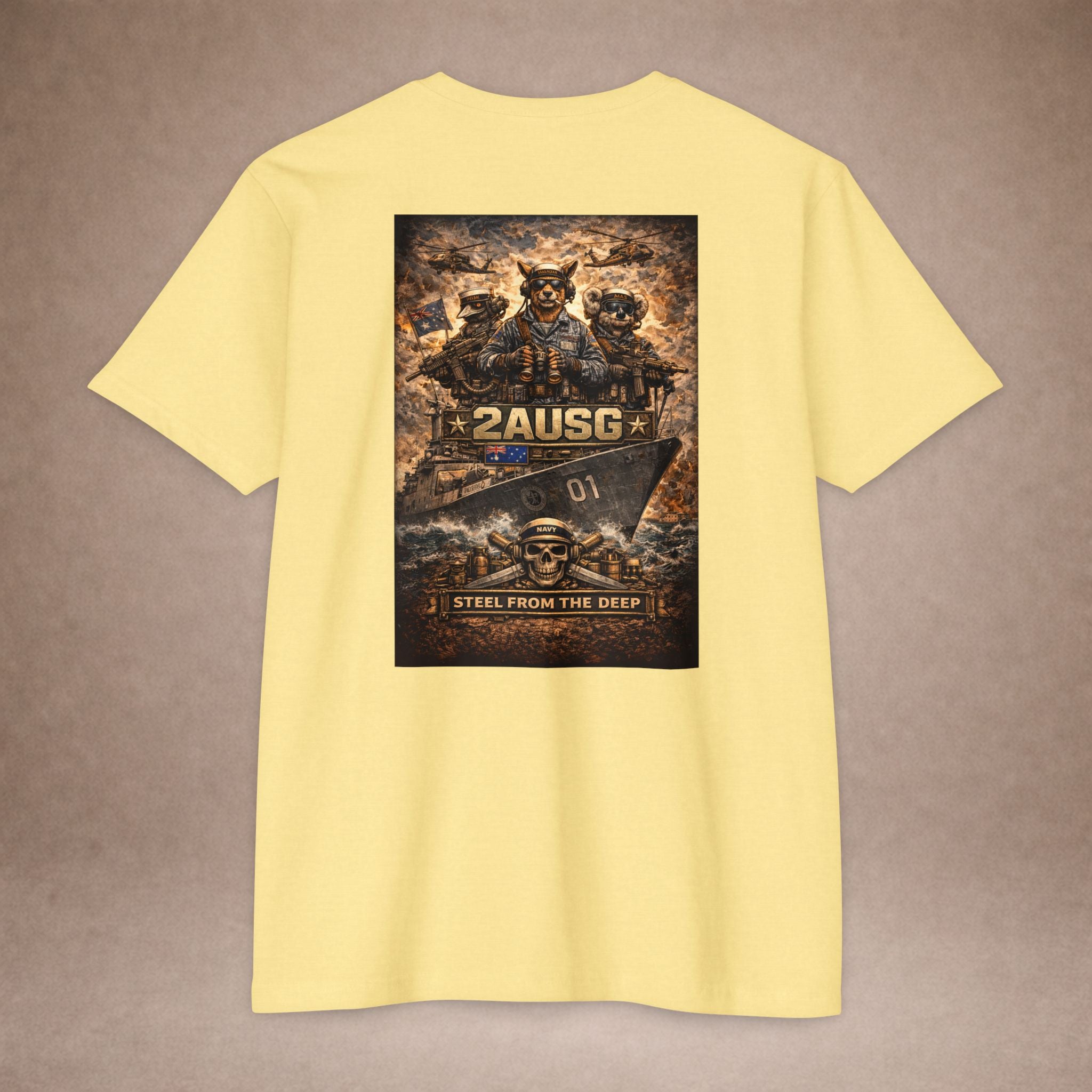 2AUSG Military Veteran T-Shirt — "Steel From The Deep" Graphic Tee
