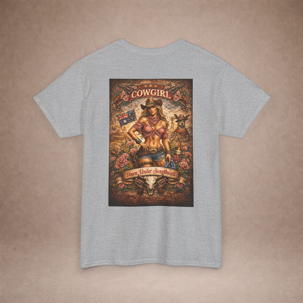 Cowgirl Western Pinup Tee Blonde
