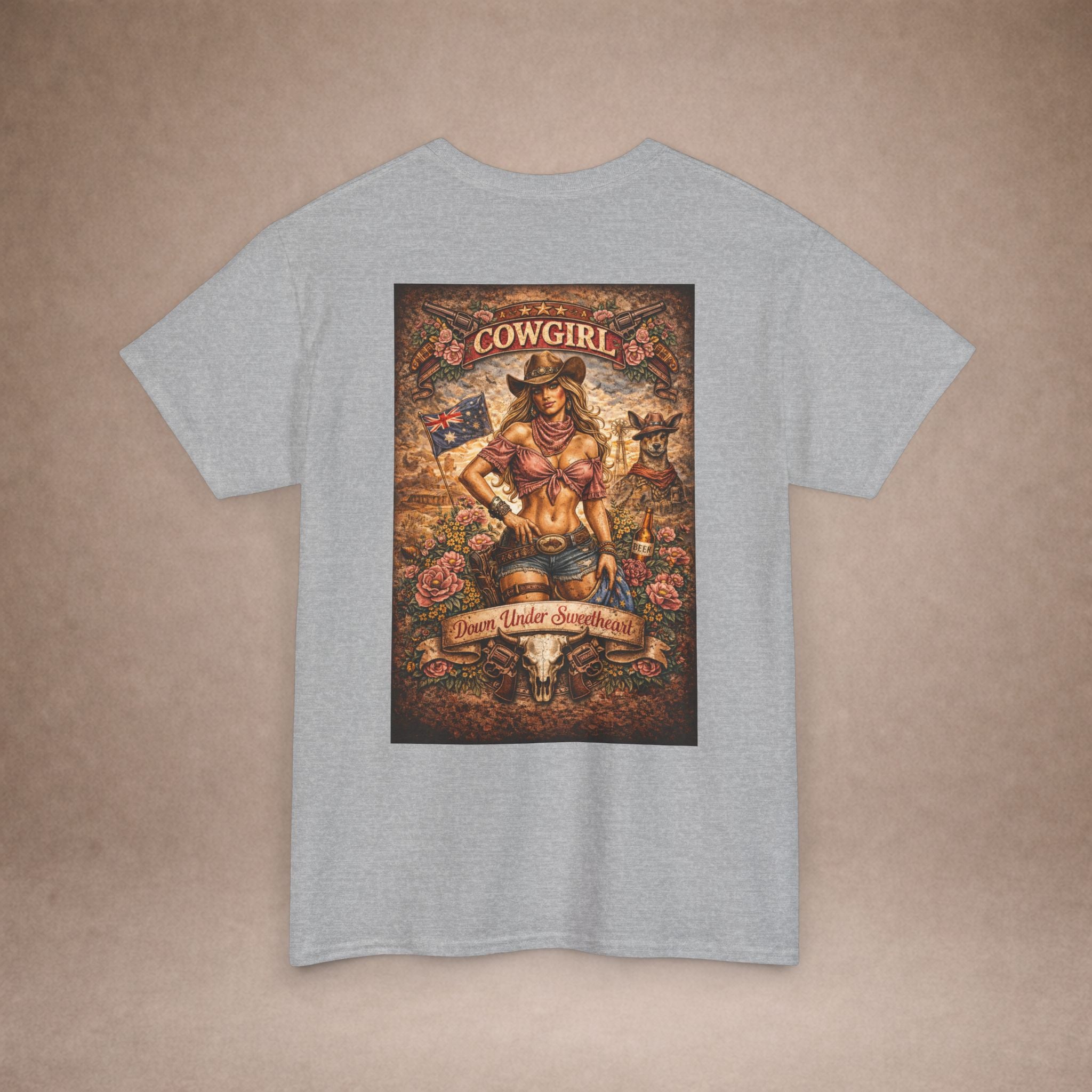 Cowgirl Western Pinup Tee Blonde