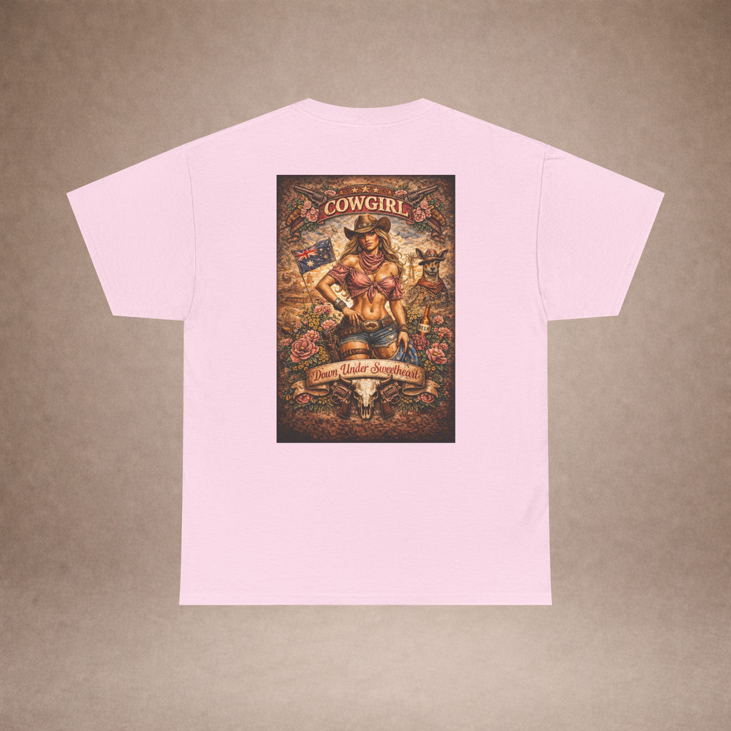 Cowgirl Western Pinup Tee Blonde