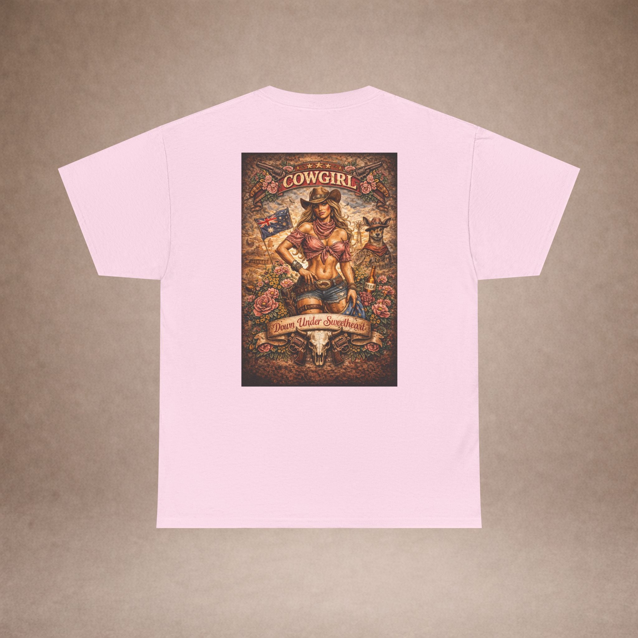 Cowgirl Western Pinup Tee Blonde