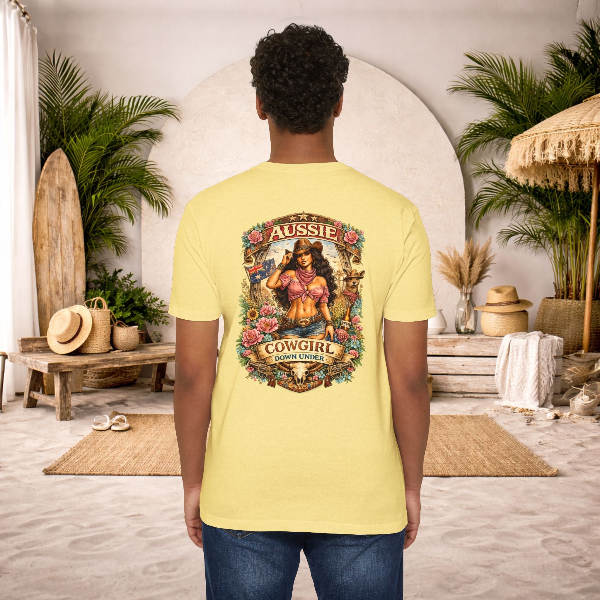 Aussie Cowgirl T-Shirt — 'Aussie Cowgirl Down Under' Western Graphic Tee