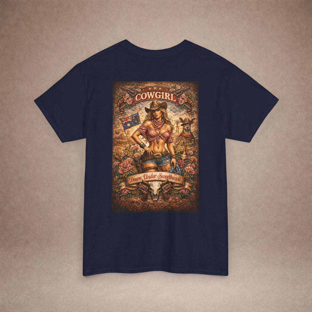 Cowgirl Western Pinup Tee Blonde