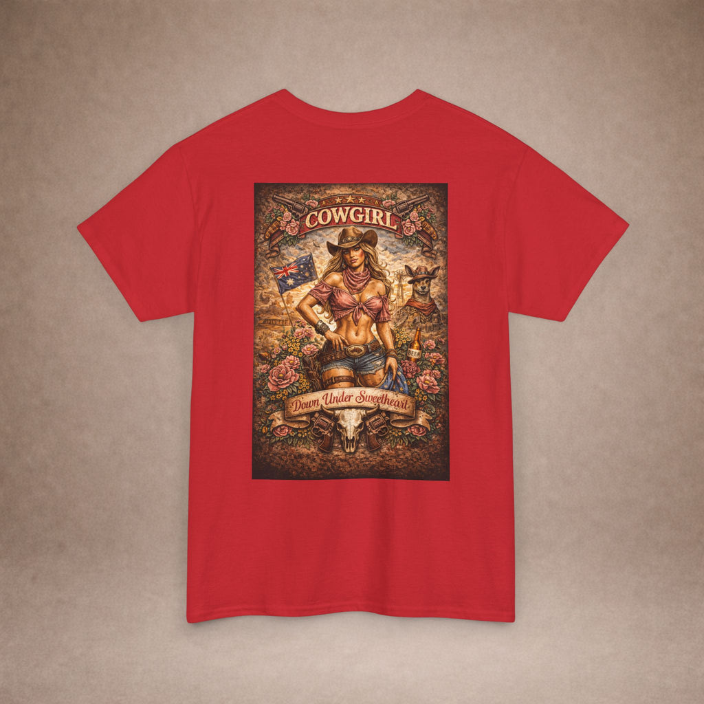 Cowgirl Western Pinup Tee Blonde