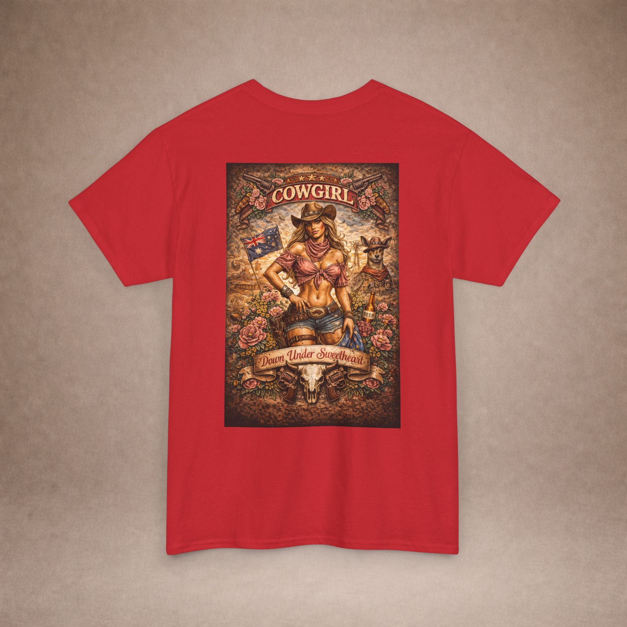 Cowgirl Western Pinup Tee Blonde