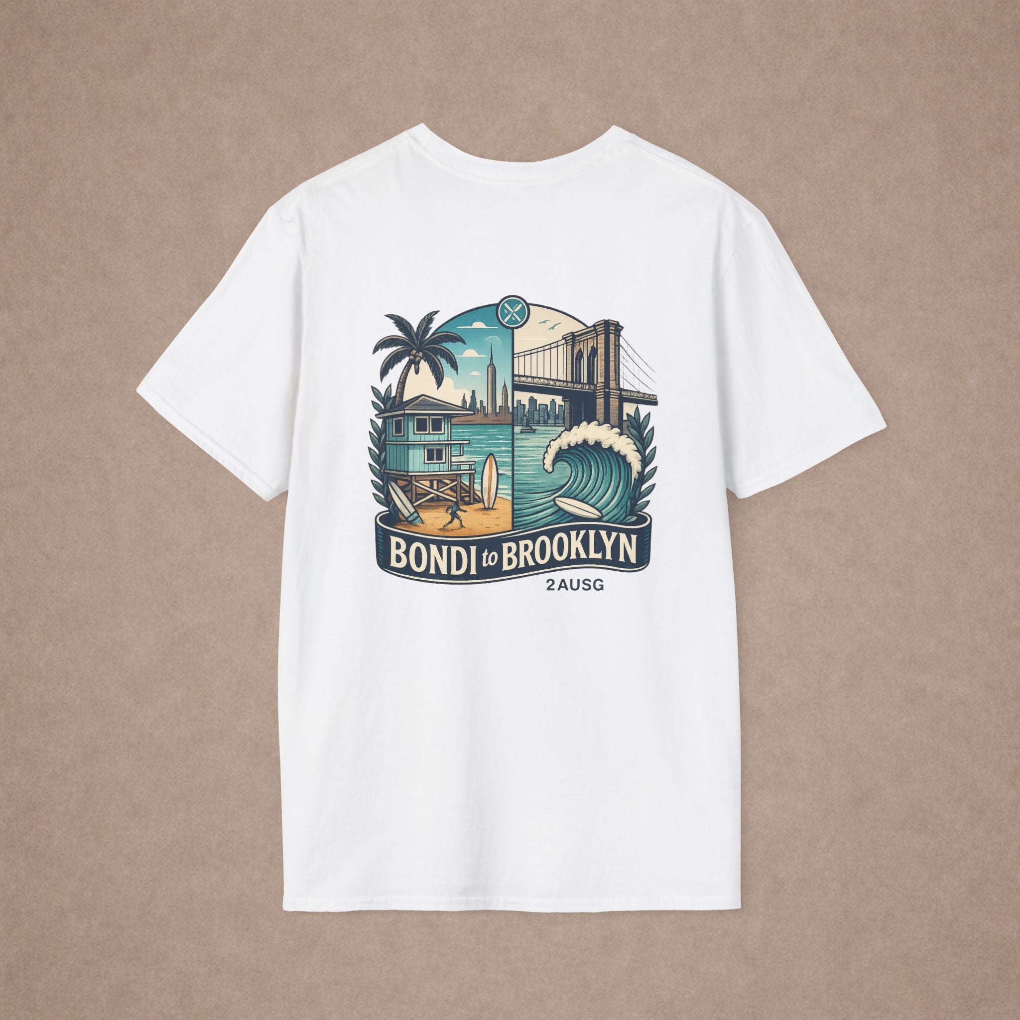 Bondi to Brooklyn Urban city Tshirt