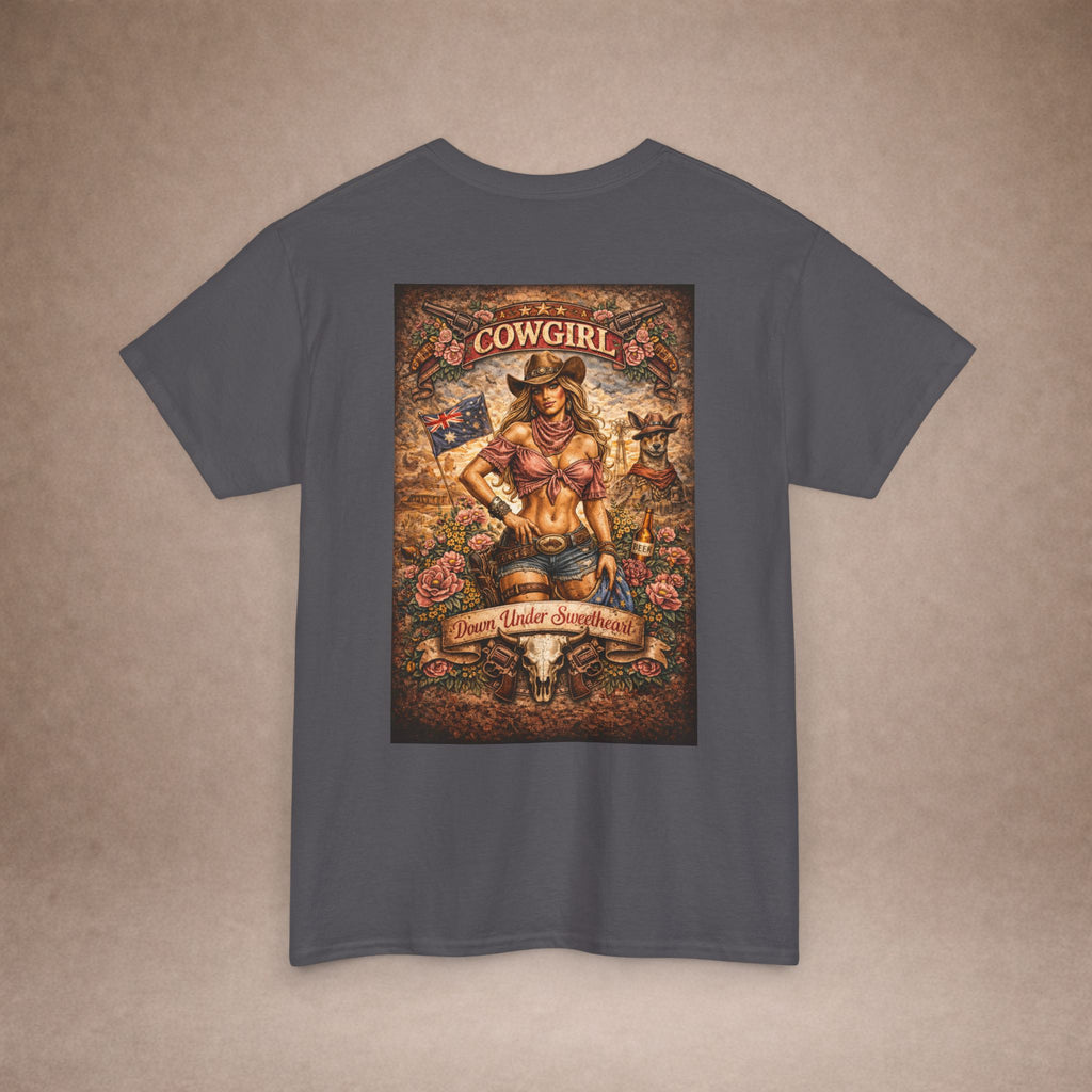 Cowgirl Western Pinup Tee Blonde