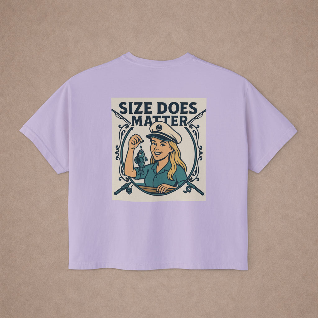 Size Does Matter graphic tee Women's Boxy Tee - Limited Edition