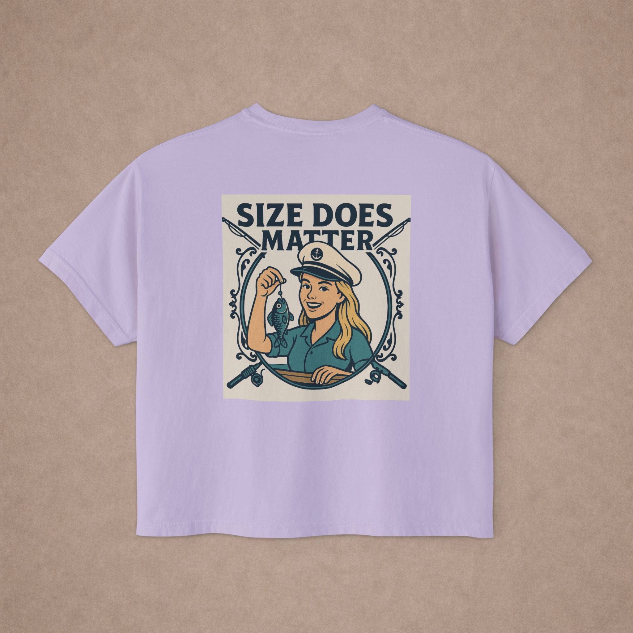 Size Does Matter graphic tee Women's Boxy Tee - Limited Edition
