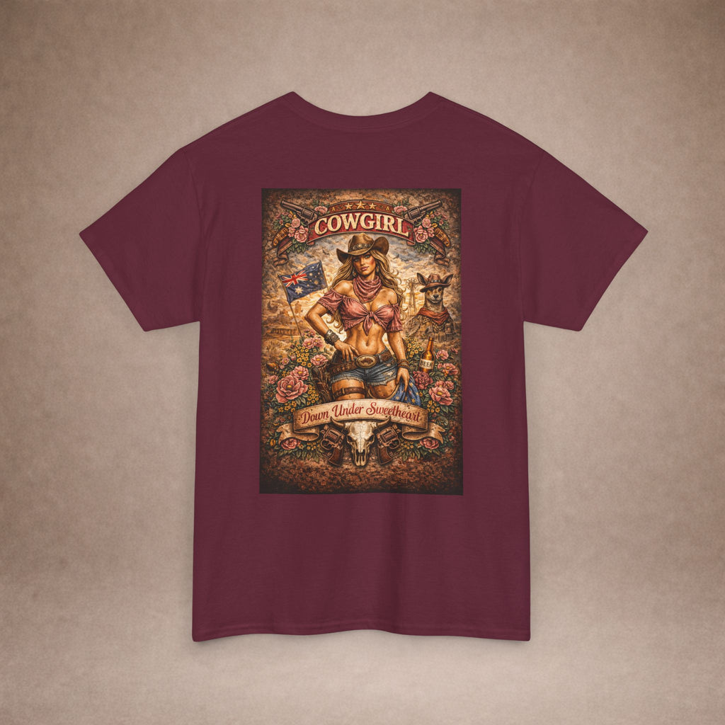 Cowgirl Western Pinup Tee Blonde