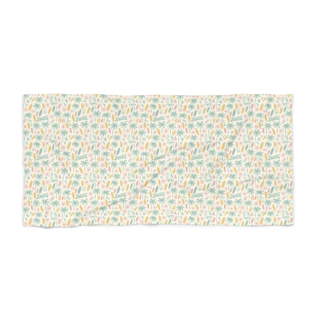Our Aussie Style Beach Towel - Palm trees, Sand & Surf