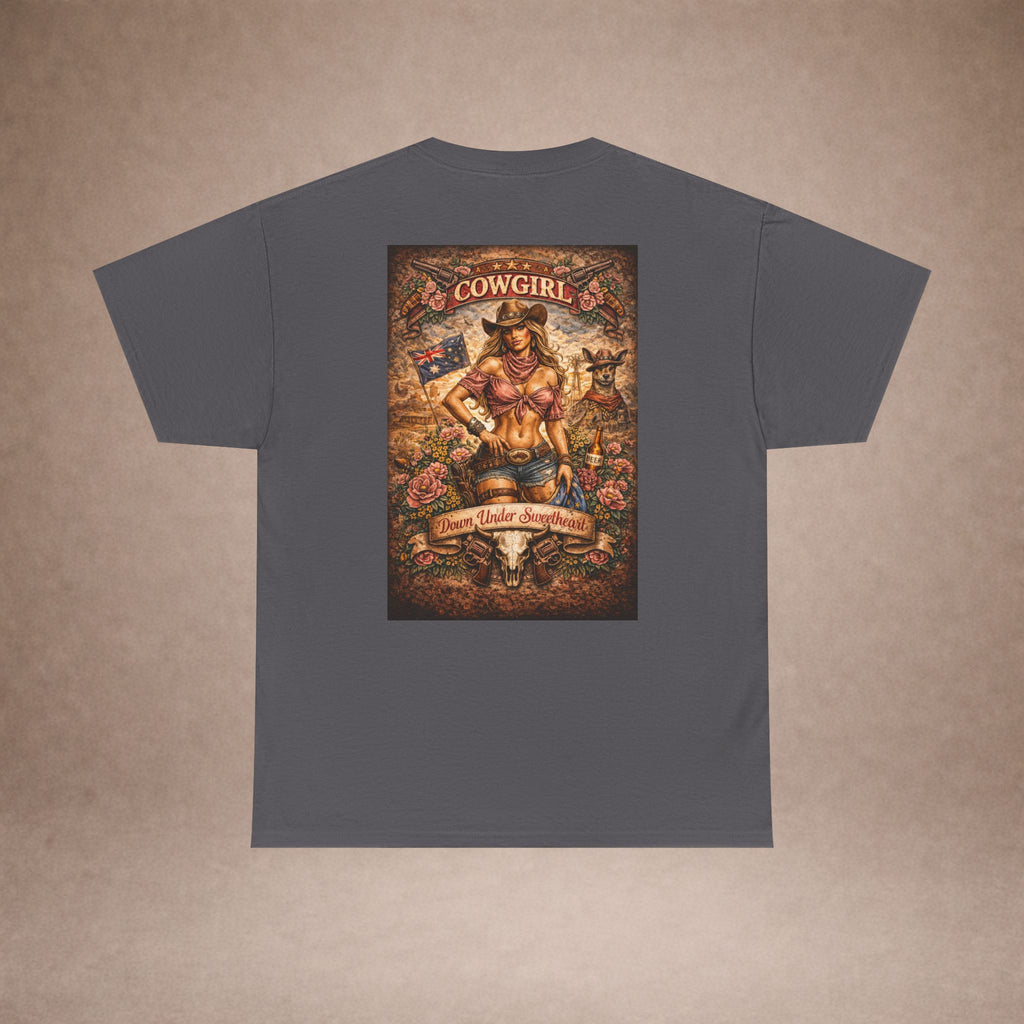 Cowgirl Western Pinup Tee Blonde