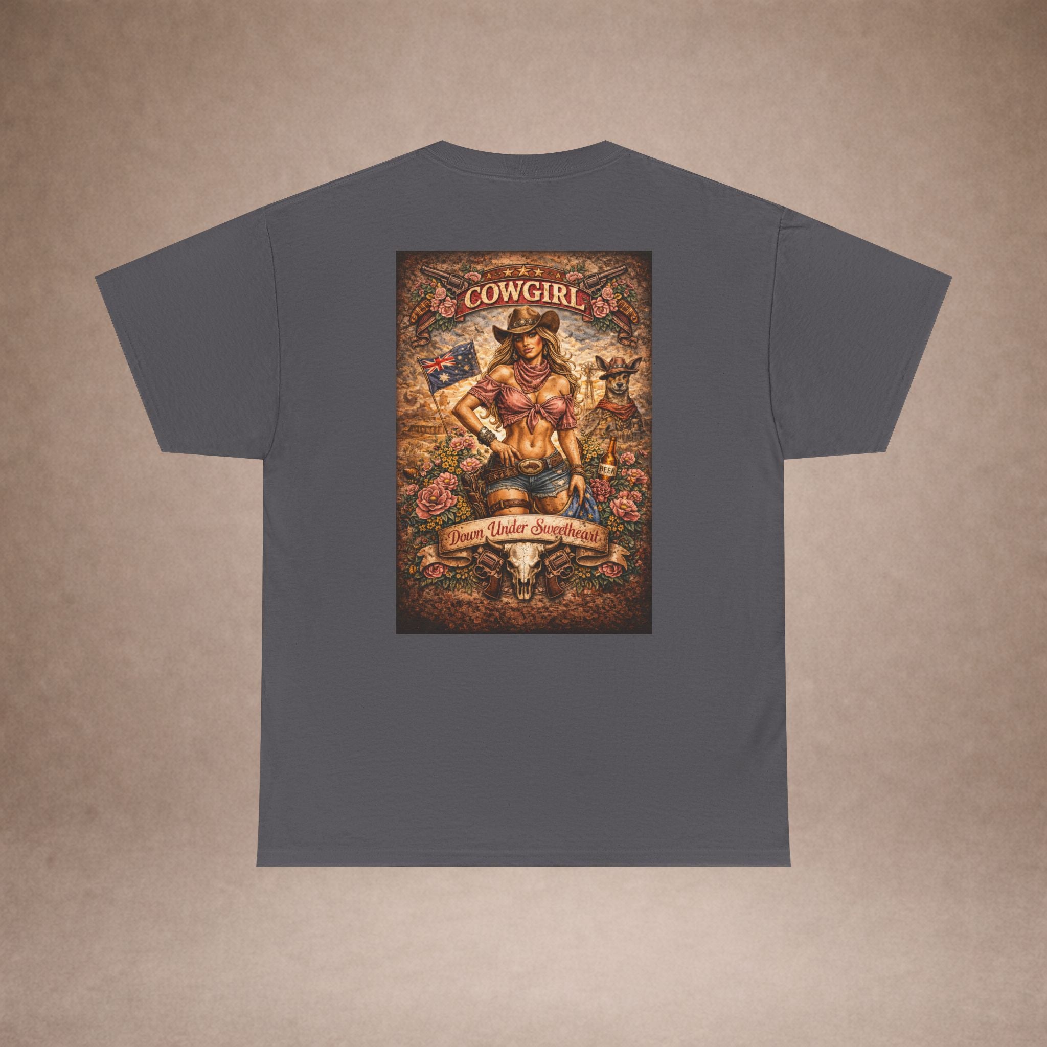 Cowgirl Western Pinup Tee Blonde