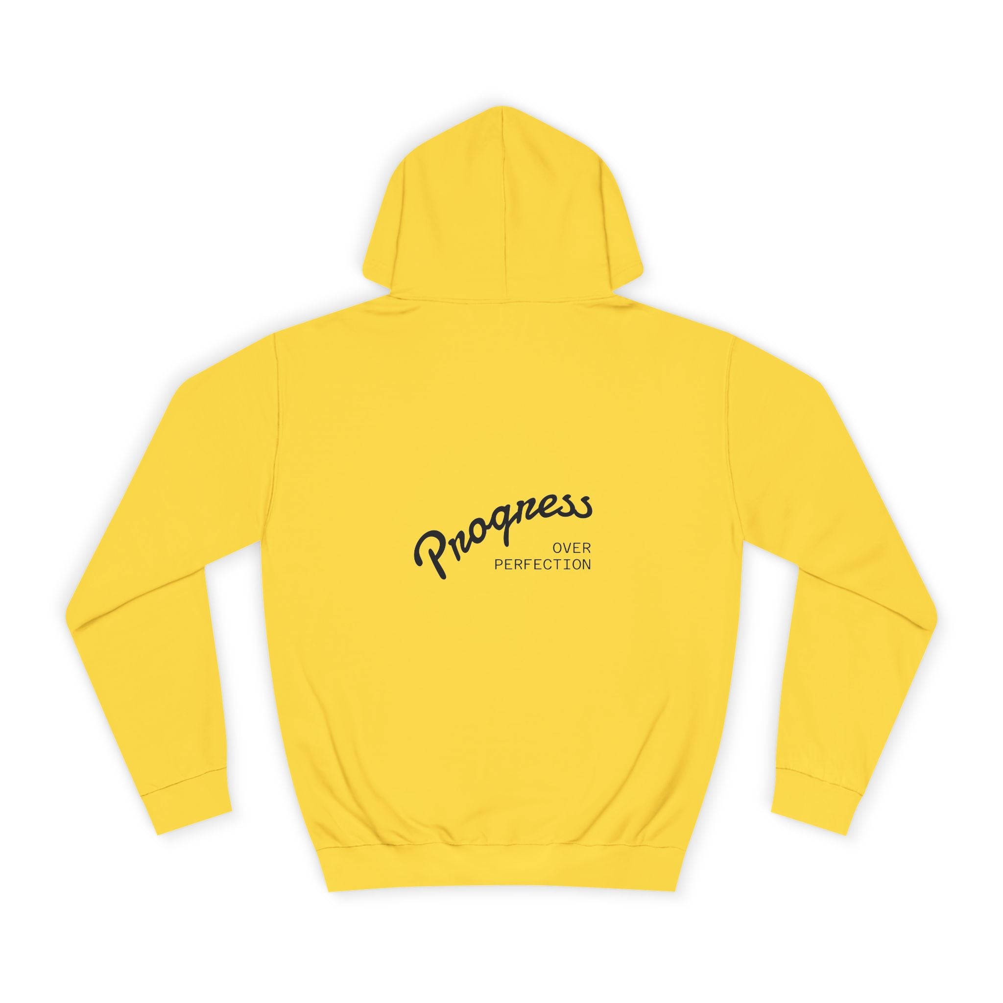 College Hoodie — "Progress" Script Logo Pullover